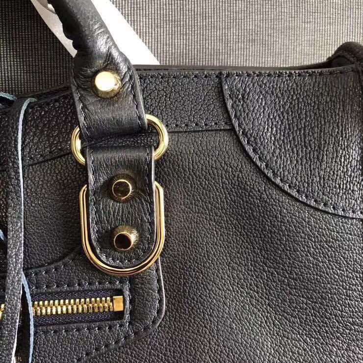BALENCIAG巴黎世家 機車包 38cm原版山羊皮配金邊 手提肩背斜挎包  BL1374